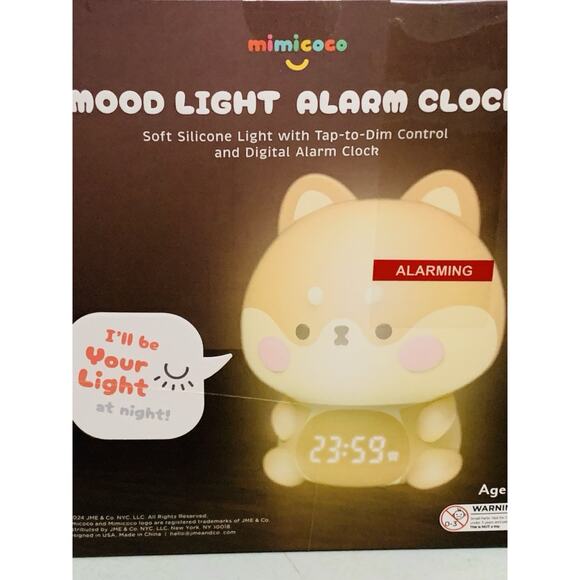 Mimicoco Nana Rechargeable Mood Light Alarm Clock - Pat to Dim - Warm Light NIB - Picture 3 of 5